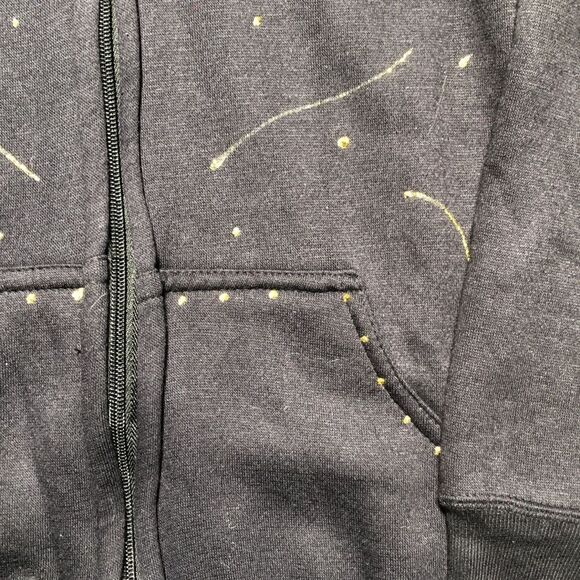 Vintage 1980’s Hush Puppies Hoodie w Glitter Puff Paint detail | One-of-a-Kind - Picture 4 of 7